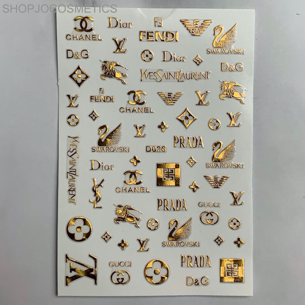 3D Luxury Design Nail Art Stickers - Combo Set of 2 Designs