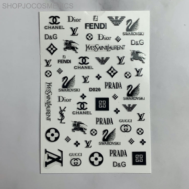 Designer Nail stickers LV